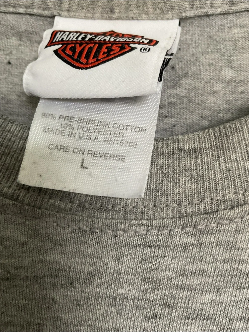 Harley-Davidson Gray Short Sleeve Logo Tee - Picture 6 of 6